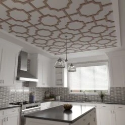 33W X 33H X 14T Small Bradley Decorative Fretwork Wood Ceiling Panels, Walnut -ZORO Materials Sale PCI20Enterprises20dba20Ekena20Millwork 2029748xx09xx6b0611