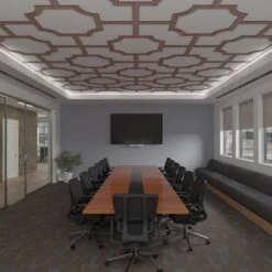 66 56W X 66 56H X 38T Large Bradley Decorative Fretwork Wood Ceiling Panels, Walnut -ZORO Materials Sale PCI20Enterprises20dba20Ekena20Millwork 2029769xx08xx47855e