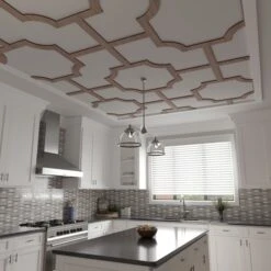 66 56W X 66 56H X 38T Large Bradley Decorative Fretwork Wood Ceiling Panels, Walnut -ZORO Materials Sale PCI20Enterprises20dba20Ekena20Millwork 2029769xx09xxfb2129