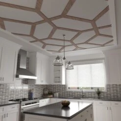 66 56W X 66 56H X 14T Large Cameron Decorative Fretwork Wood Ceiling Panels, Walnut -ZORO Materials Sale PCI20Enterprises20dba20Ekena20Millwork 2029790xx09xx213451