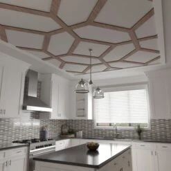 66 56W X 66 56H X 38T Large Cameron Decorative Fretwork Wood Ceiling Panels, Walnut -ZORO Materials Sale PCI20Enterprises20dba20Ekena20Millwork 2029797xx09xxb02b80