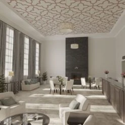 66 56W X 66 56H X 14T Large Laird Decorative Fretwork Wood Ceiling Panels, Walnut -ZORO Materials Sale PCI20Enterprises20dba20Ekena20Millwork 2029874xx07xx225e30