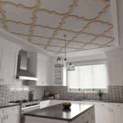 33W X 33H X 14T Small Marrakesh Decorative Fretwork Wood Ceiling Panels, Hickory -ZORO Materials Sale PCI20Enterprises20dba20Ekena20Millwork 2029913xx09xxb02bd4