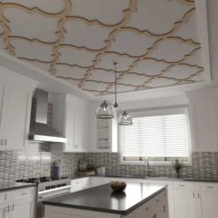 33W X 33H X 38T Small Marrakesh Decorative Fretwork Wood Ceiling Panels, Hickory -ZORO Materials Sale PCI20Enterprises20dba20Ekena20Millwork 2029920xx09xx09ce14
