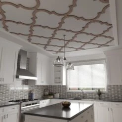 33W X 33H X 38T Small Marrakesh Decorative Fretwork Wood Ceiling Panels, Walnut -ZORO Materials Sale PCI20Enterprises20dba20Ekena20Millwork 2029923xx09xx38272b