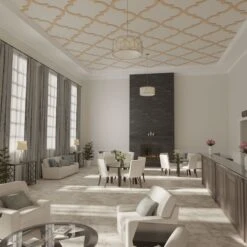 66 56W X 66 56H X 38T Large Marrakesh Decorative Fretwork Wood Ceiling Panels, Hickory -ZORO Materials Sale PCI20Enterprises20dba20Ekena20Millwork 2029934xx07xx897b57