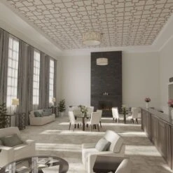 39W X 39H X 14T Small Olivia Decorative Fretwork Wood Ceiling Panels, Walnut -ZORO Materials Sale PCI20Enterprises20dba20Ekena20Millwork 2029944xx07xx70d851