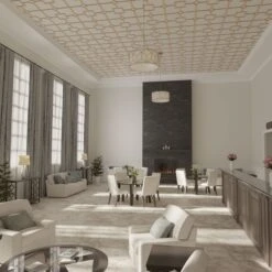 39W X 39H X 38T Small Olivia Decorative Fretwork Wood Ceiling Panels, Hickory -ZORO Materials Sale PCI20Enterprises20dba20Ekena20Millwork 2029948xx07xxd771d4