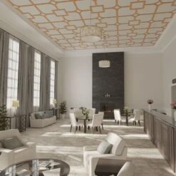 78 34W X 78 34H X 38T Large Olivia Decorative Fretwork Wood Ceiling Panels, Cherry -ZORO Materials Sale PCI20Enterprises20dba20Ekena20Millwork 2029961xx07xx7e0adf