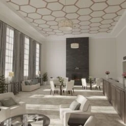 81 56W X 47 14H X 14T Large Westmore Decorative Fretwork Wood Ceiling Panels, Walnut -ZORO Materials Sale PCI20Enterprises20dba20Ekena20Millwork 2030042xx07xxae1238