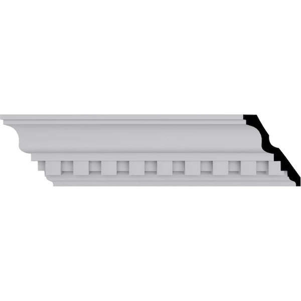 4 3/8"H X 3 1/2"P X 5 5/8"F X 94 1/2"L Dentil Crown Moulding 3 4 3/8"H X 3 1/2"P X 5 5/8"F X 94 1/2"L Dentil Crown Moulding