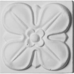 2"W X 2"H X 3/4"P Flower Square Rosette