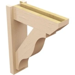 5 1/2-in W X 16-in D X 20-in H Funston Slat Rough Cedar Woodgrain TimberThane Outlooker, Primed Tan -ZORO Materials Sale PCI20Enterprises20dba20Ekena20Millwork 2130649xx04xxb06857