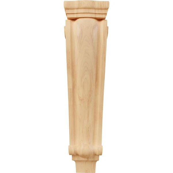 6 3/4"W X 4 1/4"D X 27 1/2"H Extra Large Traditional Pilaster Corbel, Red Oak 4 6 3/4"W X 4 1/4"D X 27 1/2"H Extra Large Traditional Pilaster Corbel, Red Oak - Image 2