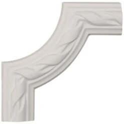 6"W X 6"H X 3/4"P Reeded Acanthus Leaf Panel Moulding Corner (matches Moulding PML01X00JA)