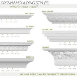 6 1/2"H X 6"P X 8 5/8"F X 94 1/2"L Carrillo Large Crown Moulding 17 6 1/2"H X 6"P X 8 5/8"F X 94 1/2"L Carrillo Large Crown Moulding -ZORO Materials Sale PCI20Enterprises20dba20Ekena20Millwork 463239xx07xx2713e1