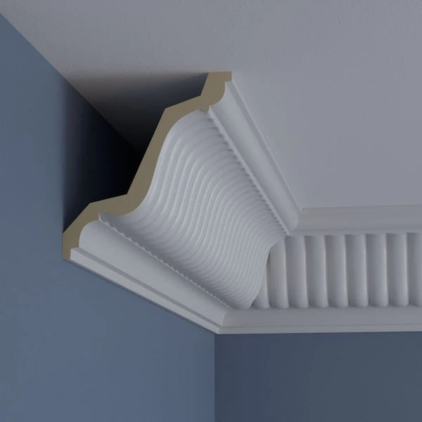 6 1/2"H X 6"P X 8 5/8"F X 94 1/2"L Carrillo Large Crown Moulding 7 6 1/2"H X 6"P X 8 5/8"F X 94 1/2"L Carrillo Large Crown Moulding - Image 5
