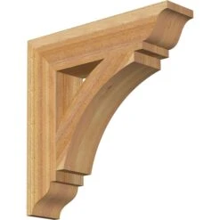 Thorton Traditional Rough Sawn Bracket, Western Red Cedar, 4"W X 18"D X 18"H