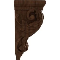 5"W X 5"D X 10"H Medium Acanthus Wood Corbel, Mahogany -ZORO Materials Sale PCI20Enterprises20dba20Ekena20Millwork 479681xx02xx8805bd