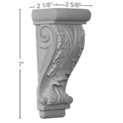 3 5/8"W X 2 1/8"D X 7"H Leaf Corbel -ZORO Materials Sale PCI20Enterprises20dba20Ekena20Millwork 481343xx00xx408c3d