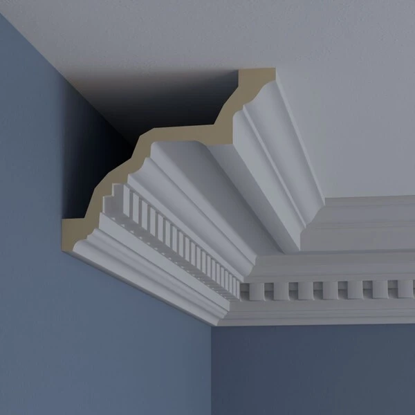 6 3/8"H X 7 3/4"P X 9 7/8"F X 94 1/2"L Dentil Crown Moulding 11 6 3/8"H X 7 3/4"P X 9 7/8"F X 94 1/2"L Dentil Crown Moulding - Image 9
