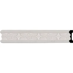 1 7/8"H X 5/8"P X 94 1/2"L, (2 5/8" Repeat), Flower Chair Rail