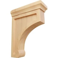 2 1/2"W X 6"D X 8"H Medium Gomez Wood Bracket, Red Oak