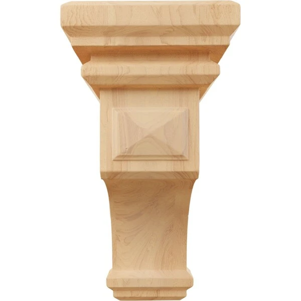 5"W X 5 3/4"D X 10"H Medium Woodruff Wood Corbel, Red Oak 4 5"W X 5 3/4"D X 10"H Medium Woodruff Wood Corbel, Red Oak - Image 2