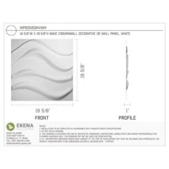 Wave EnduraWall Decorative 3D Wall Panel, White, 19 5/8"W X 19 5/8"H 15 Wave EnduraWall Decorative 3D Wall Panel, White, 19 5/8"W X 19 5/8"H -ZORO Materials Sale PCI20Enterprises20dba20Ekena20Millwork 668357xx00xx9af399