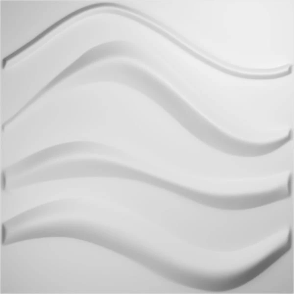 Wave EnduraWall Decorative 3D Wall Panel, White, 19 5/8"W X 19 5/8"H 3 Wave EnduraWall Decorative 3D Wall Panel, White, 19 5/8"W X 19 5/8"H
