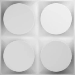 Adonis EnduraWall Decorative 3D Wall Panel, White, 19 5/8"W X 19 5/8"H