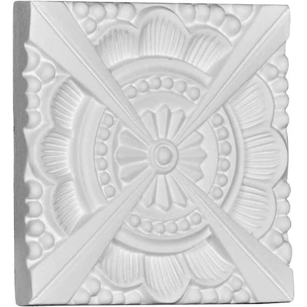 4 3/4"W X 4 3/4"H X 5/8"P Palmetto Beaded Rosette 4 4 3/4"W X 4 3/4"H X 5/8"P Palmetto Beaded Rosette - Image 2