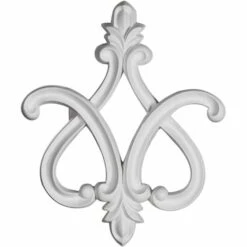 9 7/8"W X 11 7/8"H X 1 7/8"P Fleur De Lis Onlay
