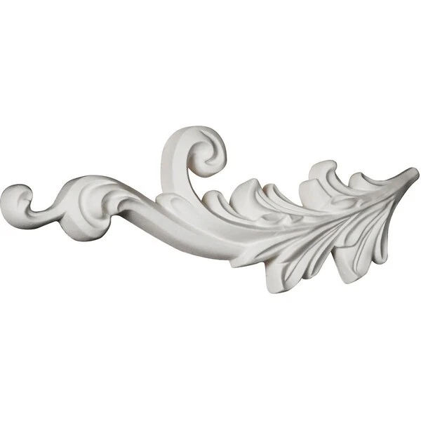 3 5/8"W X 9 1/2"H X 7/8"P Robin Scroll Onlay, Left 6 3 5/8"W X 9 1/2"H X 7/8"P Robin Scroll Onlay, Left - Image 4