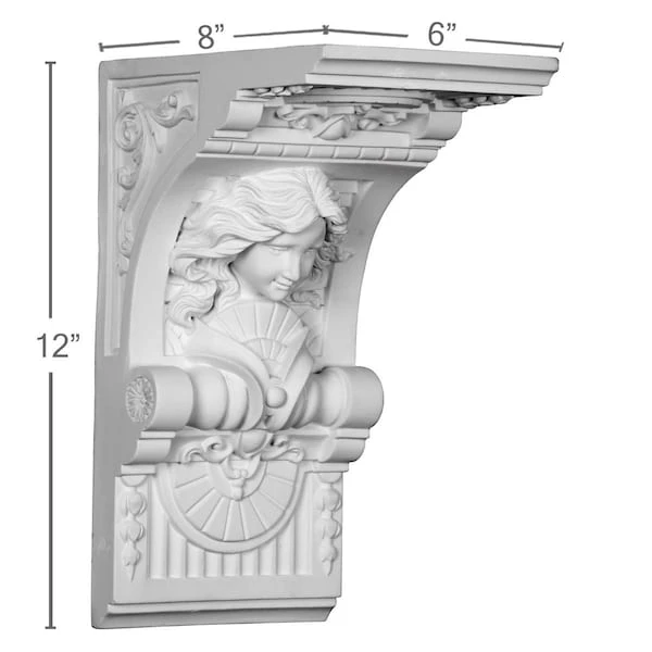 6"W X 8"D X 12"H Hestia Corbel 4 6"W X 8"D X 12"H Hestia Corbel - Image 2