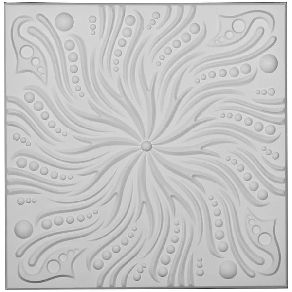 24"W X 24"H X 5/8"P Swirl Ceiling Tile 3 24"W X 24"H X 5/8"P Swirl Ceiling Tile