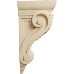 3 3/4"W X 4 3/8"D X 8 1/2"H Medium Fig Leaf Corbel, Rubberwood -ZORO Materials Sale PCI20Enterprises20dba20Ekena20Millwork 704517xx02xx89c180