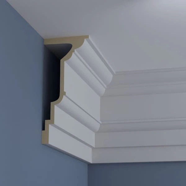 19"H X 8 3/8"P X 20 1/2"F X 94 1/2"L Traditional Massive Smooth Crown Moulding 9 19"H X 8 3/8"P X 20 1/2"F X 94 1/2"L Traditional Massive Smooth Crown Moulding - Image 7