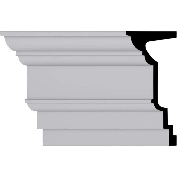 19"H X 8 3/8"P X 20 1/2"F X 94 1/2"L Traditional Massive Smooth Crown Moulding 3 19"H X 8 3/8"P X 20 1/2"F X 94 1/2"L Traditional Massive Smooth Crown Moulding