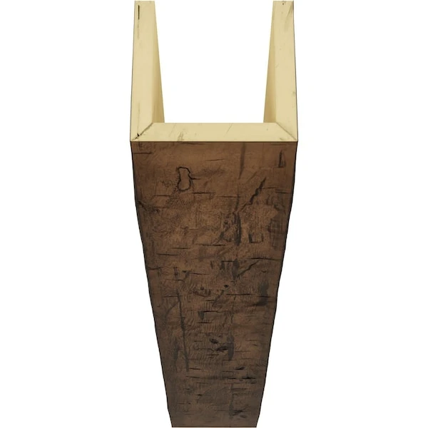 3-Sided (U-beam) Hand Hewn Endurathane Faux Wood Ceiling Beam, Premium Aged, 4"W X 6"H X 8'L 9 3-Sided (U-beam) Hand Hewn Endurathane Faux Wood Ceiling Beam, Premium Aged, 4"W X 6"H X 8'L - Image 7