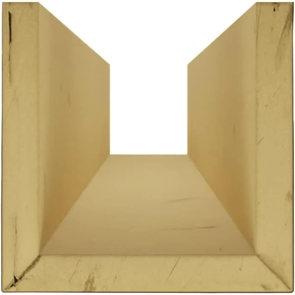 3-Sided (U-beam) Hand Hewn Endurathane Faux Wood Ceiling Beam, Premium Aged, 4"W X 6"H X 8'L 8 3-Sided (U-beam) Hand Hewn Endurathane Faux Wood Ceiling Beam, Premium Aged, 4"W X 6"H X 8'L - Image 6