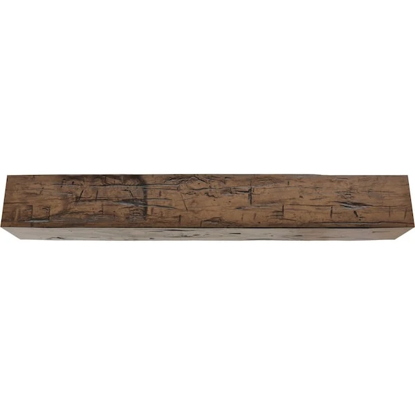 3-Sided (U-beam) Hand Hewn Endurathane Faux Wood Ceiling Beam, Premium Aged, 4"W X 6"H X 8'L 7 3-Sided (U-beam) Hand Hewn Endurathane Faux Wood Ceiling Beam, Premium Aged, 4"W X 6"H X 8'L - Image 5