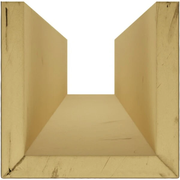 3-Sided (U-beam) Sandblasted Endurathane Faux Wood Ceiling Beam, Vintage Mahogany, 4"Wx12"H X14'L 7 3-Sided (U-beam) Sandblasted Endurathane Faux Wood Ceiling Beam, Vintage Mahogany, 4"Wx12"H X14'L - Image 5