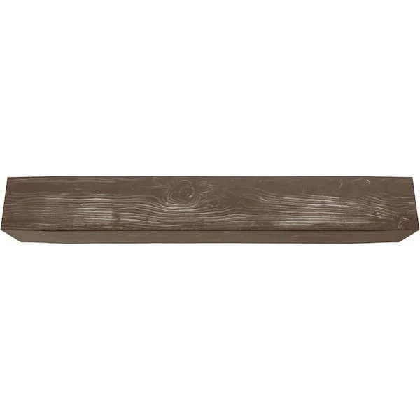 3-Sided (U-beam) Sandblasted Endurathane Faux Wood Ceiling Beam, Vintage Mahogany, 4"Wx12"H X14'L 4 3-Sided (U-beam) Sandblasted Endurathane Faux Wood Ceiling Beam, Vintage Mahogany, 4"Wx12"H X14'L - Image 2